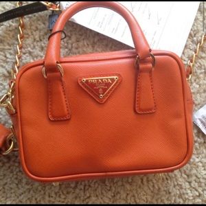 PRADA Saffiano Lux Mini Camera Bag